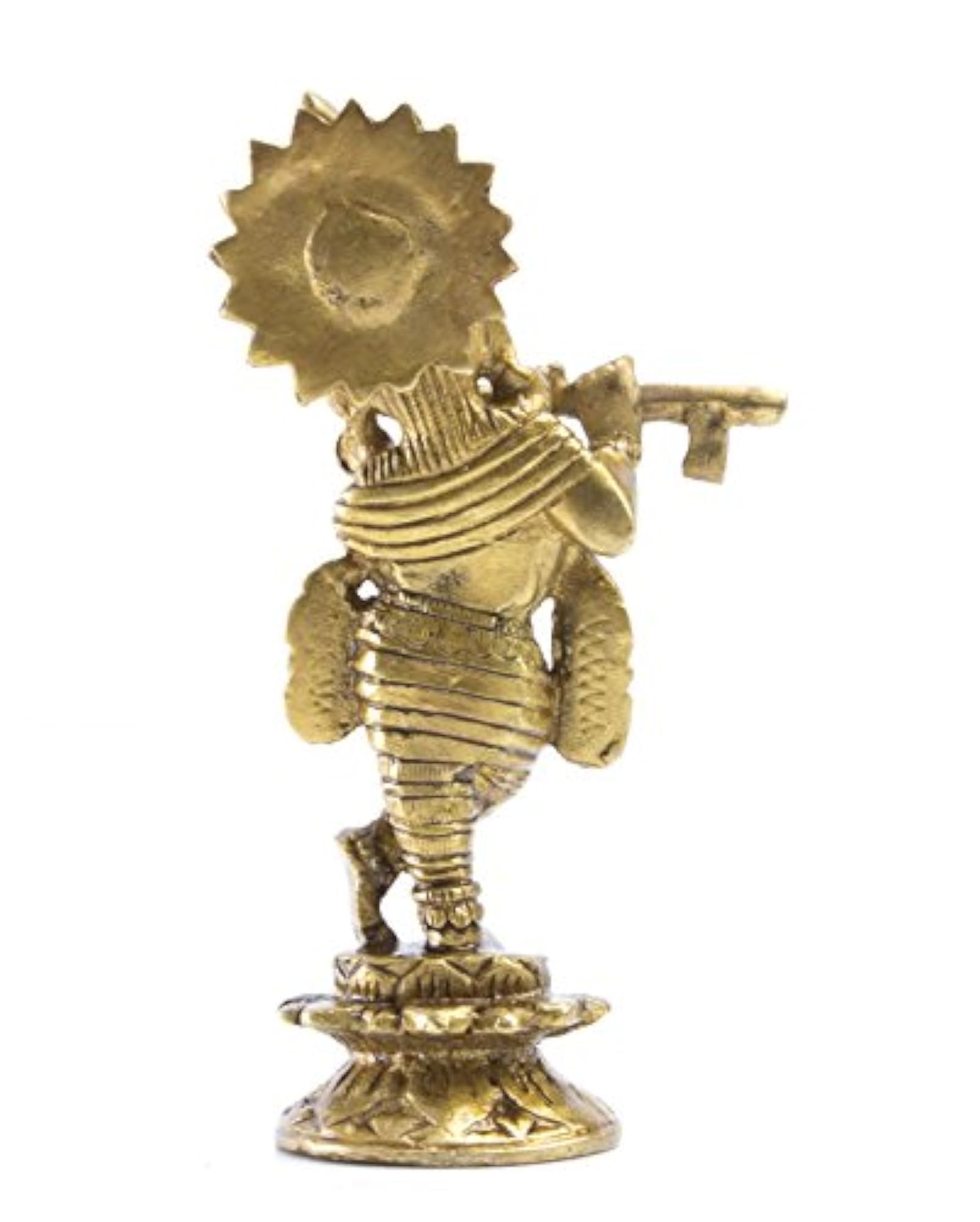 Elegant Brass Lord Krishna Statue for Home Decor